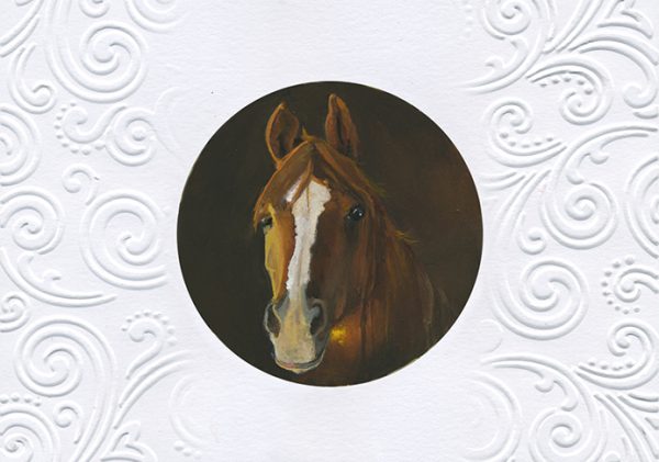 pet portrait hand painted farm horse