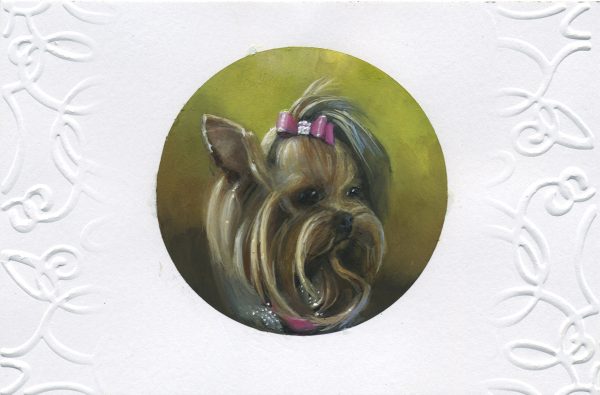 hand painting of yorkshire terrier